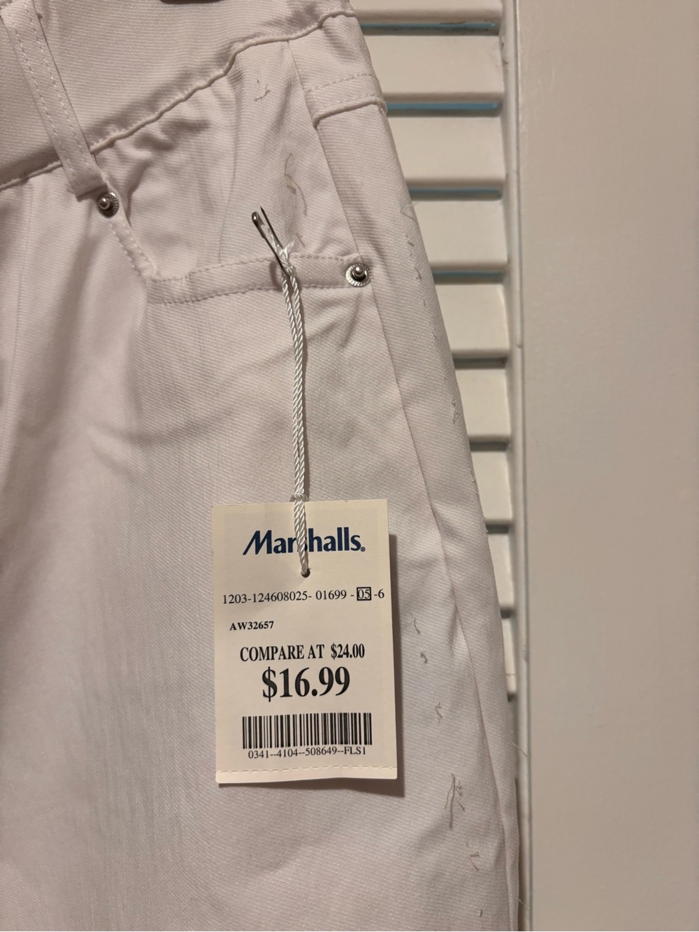 Marshalls White Cropped Women’s Pants - Ankle Length